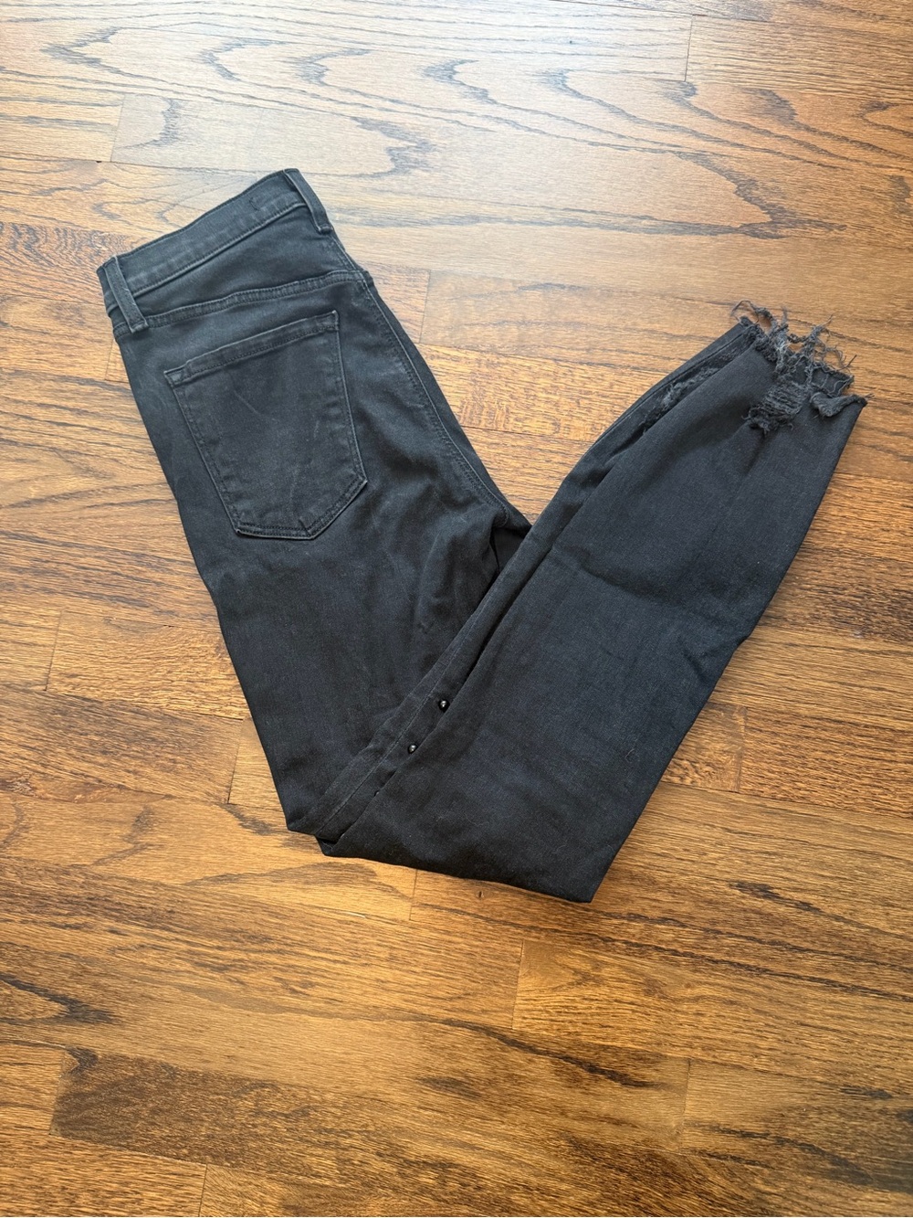 J Brand Alana High Rise Crop Black/Grey Provocative Stud, Size 25